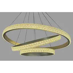 Підвісна люстра LED у зал Linisoln 1956 металевий Champagne Metallic LED-стрічка 80*60*40 см 140 Вт - мініатюра 2