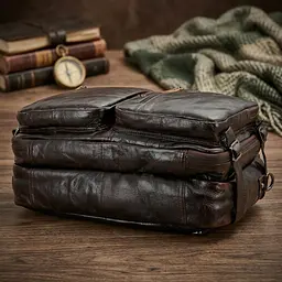 Сумка чоловіча 14106 трансформер Vintage коричнева - мініатюра 3