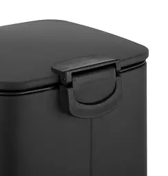 Відро для сміття Zerix Kubix-TC0108 Black з плавним закриттям, квадратне, 8 л, чорний (ZX5892) - мініатюра 3