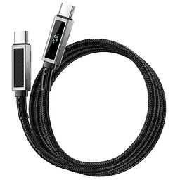 Дата кабель WIWU C079 Warriors Type-C to Type-C 100W 1.2 м Black - мініатюра 5