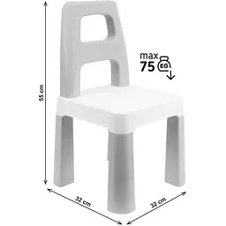 Дитячий стілець ТехноК Kids Chair до 75 кг сірий 0198TXK   - мініатюра 4
