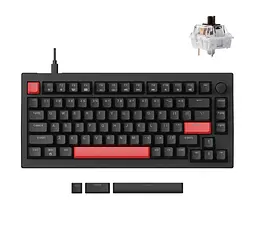 Клавіатура ігрова механічна Lemokey X4A3 Black switch Keychron Brown Hot-Swap Red Led - мініатюра 2