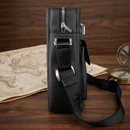 Чоловіча шкіряна сумка Tony Perotti New Contatto 9058G-26 (90424) Чорна - мініатюра 10