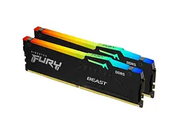 Пам'ять для настільних комп'ютерів Kingston FURY 16 GB (2x8GB) DDR5 6000 MHz Beast RGB EXPO (KF560C30BBEAK2-16)