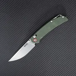 Ніж складаний туристичний SRM Asika 411L-MG (8.8 см) 14C28N / Micarta зелений - мініатюра 5