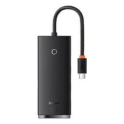 USB-Хаб Baseus Lite Series 4-Port Type-C HUB Adapter (Type-C to USB 3.0*4) 25cm Black (WKQX030301)