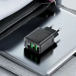 Зарядний пристрій Acefast 2xUSB 12W (USB-Ax2) A86 Black (6974316283270)