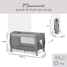 Дитячий манеж Hauck Sleep N Play Go Plus Grey, сірий (60081-8) - мініатюра 3