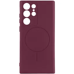 Чохол Silicone Cover Lakshmi Full Camera (AA) with Magnetic Fit для Samsung Galaxy S25 Ultra Бордовий / Marsala