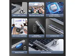 Презентер Vention PowerPoint Clicker with Red Laser Pointer Gray (KQIH0) - миниатюра 4
