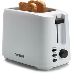 Тостер Gorenje 850 Вт функц. розморожування автовідключення пластик білий - мініатюра 4
