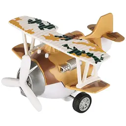 Літак металевий інерційний Same Toy Aircraft коричневий зі світлом і музикою SY8015Ut-3 - мініатюра 2