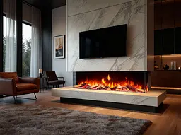 Тристоронній електрокамін ArtiFlame AF60TS — 150 см, 3D-ефект полум’я, LED-підсвічування та обігрів - мініатюра 4
