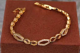 Браслет Xuping Jewelry гістограма 20,5 см 6 мм золотистий
