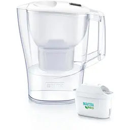 Фільтр-глечик Brita Aluna Memo MXPro 2.4л (1.4л очищеної води) з фільтр-картриджем, білий (1052801)