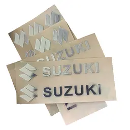 Наклейка з логотипом Suzuki метал, на клейкій стрічці 1шт (універсальна)