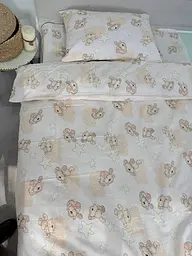 Дитячий комплект постільної білизни Ecotton 110х140 см персиковий Хмаринкові Ведмедики (21539) - мініатюра 3