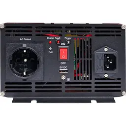 Автомобільний інвертор із зарядним пристроєм Pulsepad PSWCH-1500 12V 1500W Pure Sine Wave [111708] - мініатюра 3