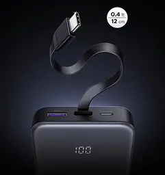 Повербанк Ugreen PB505 20000 mah 22.5 W з вбудованим кабелем Type-C LED дисплеєм та швидкою зарядкою - мініатюра 7
