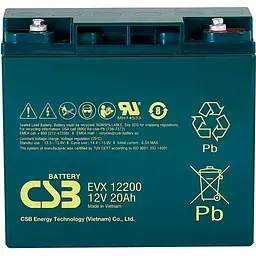 Акумулятор CSB AGM 12V [12V/20Ah/240Wh] [EVX12200] [112310] - мініатюра 1