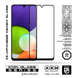 Захисне скло для Samsung Galaxy M22, Icon, 2.5D загартоване скло, повне проклеювання, глянсове, удароміцне, з олеофобним покриттям, сумісне з чохлами, міцність 9H, проста установка, ArmorStandart (ARM60029) - мініатюра 2