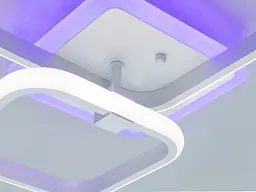 Люстра стельова LED Diasha 2525/2WH LED 3color біла 48Вт 2 модулі пульт - мініатюра 5