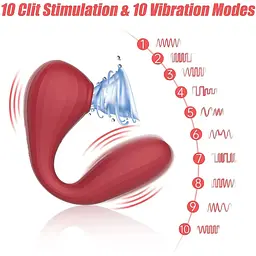 Вакуумний стимулятор Magic Motion Bobi Red - мініатюра 2