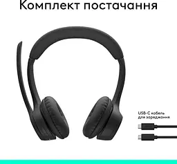 Навушники Logitech ZONE 300 Midnight Black (981-001406/981-001407) - мініатюра 6