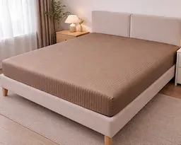 Простирадло на резинці LARA сатин-страйп LUX natural d13204 160х200х25