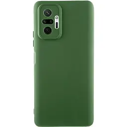 Чохол TPU GETMAN Liquid Silk Full Camera для Xiaomi Redmi Note 10 Pro / 10 Pro Max Зелений / Dark green