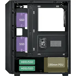 Корпус FSP CMT218AB без Блок живлення ATX Чорний - мініатюра 5