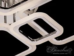 Люстра стельова LED Diasha A8160/6HR, 150W, 3200K-6500K, хром, сучасний стиль з пультом, диммером, акрилова - мініатюра 4
