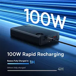Батарея універсальна Baseus Adaman Metal Digital Display 24000mAh 140W, Black (P10021508113-00) (P10021507112-02 / P10021508113-00) - мініатюра 8