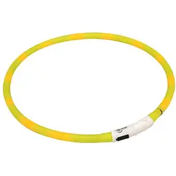 Світлодіодний нашийник Croci 70 см з USB для зарядки жовтий