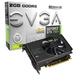 Відеокарта GeForce GTX 750 Ti 2GB Evga SC (02G-P4-3753-KR) Б/В