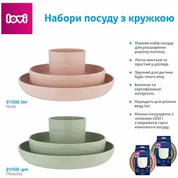 Набір посуду з кружкою LOVI Nude 3 шт. (21/533_bei) - мініатюра 10