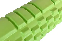 Масажний ролик EasyFit Grid Roller 33 см v.1.1 міцний масажер (салатовий) - мініатюра 4