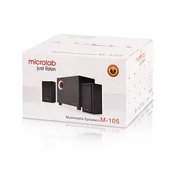Microlab Акустична система M-105 2.1, 10W, mini-jack, чорний - мініатюра 4