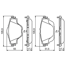 Гальмівні колодки Bosch 0986494805 - мініатюра 4
