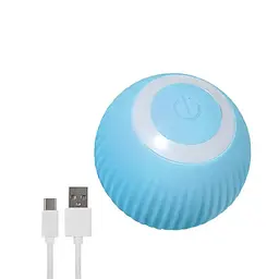 Інтерактивний бігаючий розумний м'ячик Idea для котів та собак USB  діаметр: 4,3 см вбудований акумулятор