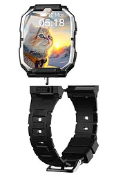 Дитячий смарт годинник Lemfo D34 на Android OS з поворотно-знімним корпусом, GPS трекером, 4G SIM-картою, відеодзвінками, 16GB пам’яті, TikTok, YouTube, Instagram, WhatsApp, прослушкою та SOS Чорний