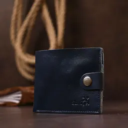 Шкіряне компактне портмоне Shvigel 16444 сине - мініатюра 9