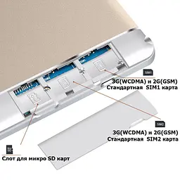 Планшет-телефон Adronix MT116 2GB RAM Gold + Чохол-клавіатура + Карта пам'яті 64GB - мініатюра 8