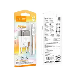 Адаптер мережевий HOCO Type-C to Type-C Cable Transparent tribute single-port C125A |1Type-C, PD/QC, 20W/3A| - мініатюра 3