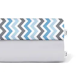 Набір простирадло полуторне 155х240 GREY / BLUE ZIGZAG COSAS (4822052057063)