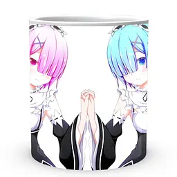Кухоль GeekLand Re:Zero. Життя з нуля в альтернативному світі Рем та Рам Тримаються за руки RZ.02.358 330 мл різнобарвний - мініатюра 2