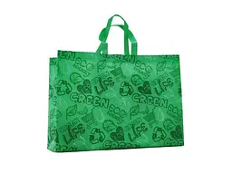 Еко сумка RendPak GREEN LIFE 83г/м2 салатовий 10357 арт.9351 500x370x(2 x 100)(1 x 30) 500мм
