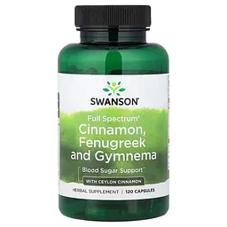 Трав'яна формула Cinnamon Fenugreek Gymnema Full Spectrum, 120 капсул Swanson vit0004299