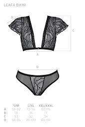 Комплект Passion LEAFA BIKINI black S/M - миниатюра 5