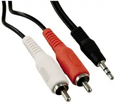Готовый аудио кабель Jack 3,5 stereo — 2xRCA BIG YC006 10м - мініатюра 1